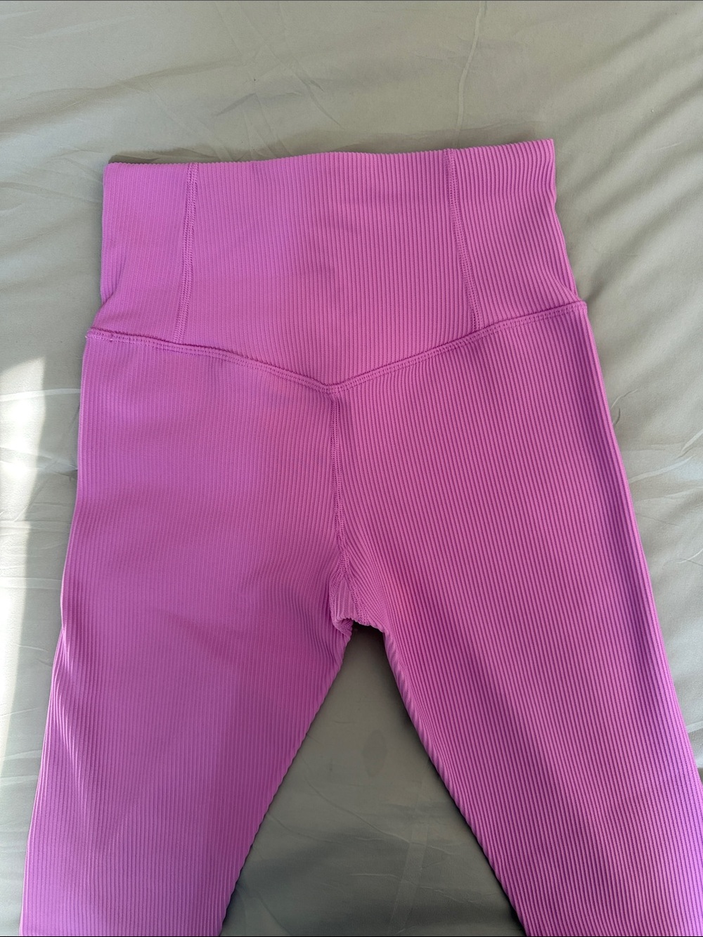 Athleta Ribbed High-Waist Leggings - Hot Pink purple small V13